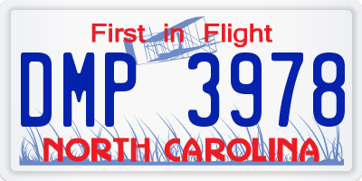NC license plate DMP3978