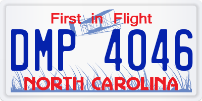 NC license plate DMP4046