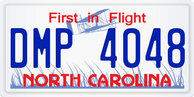 NC license plate DMP4048