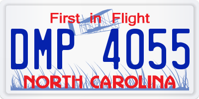 NC license plate DMP4055