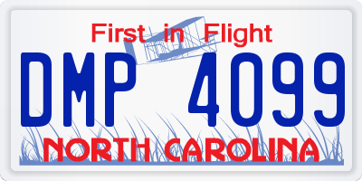 NC license plate DMP4099