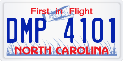 NC license plate DMP4101
