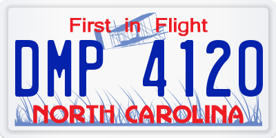 NC license plate DMP4120