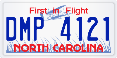 NC license plate DMP4121