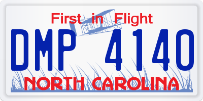 NC license plate DMP4140