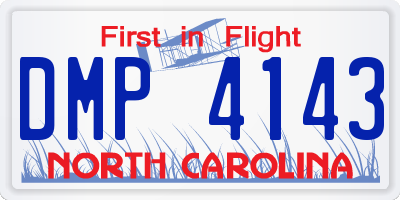 NC license plate DMP4143