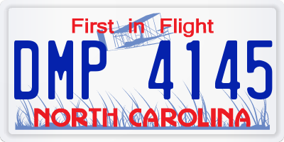 NC license plate DMP4145