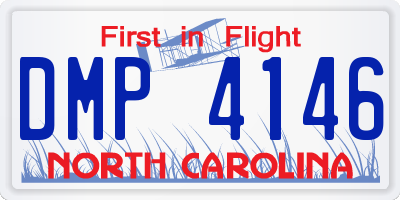 NC license plate DMP4146