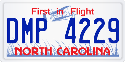 NC license plate DMP4229
