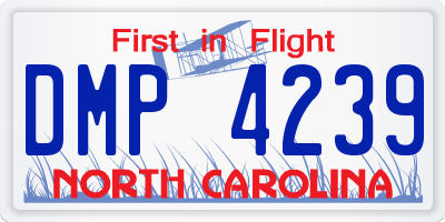 NC license plate DMP4239