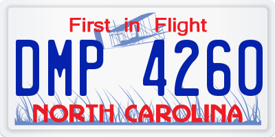 NC license plate DMP4260