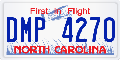 NC license plate DMP4270