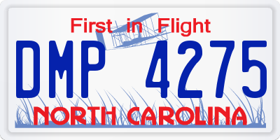 NC license plate DMP4275