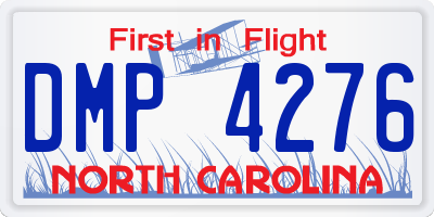 NC license plate DMP4276