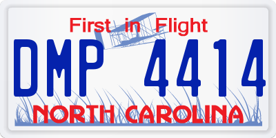 NC license plate DMP4414