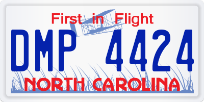 NC license plate DMP4424