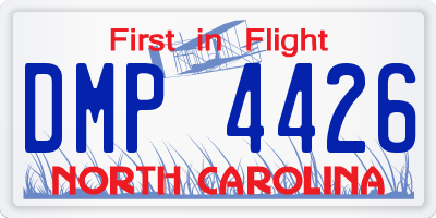 NC license plate DMP4426