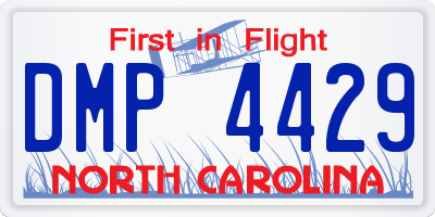 NC license plate DMP4429