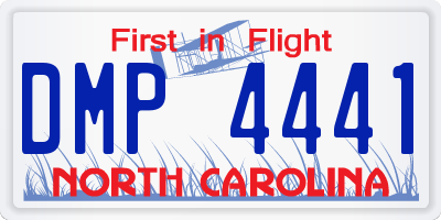 NC license plate DMP4441