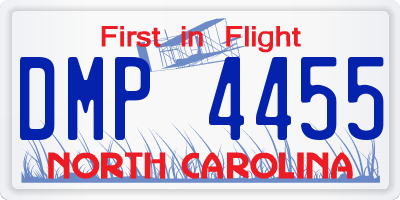 NC license plate DMP4455