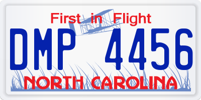 NC license plate DMP4456