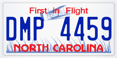 NC license plate DMP4459