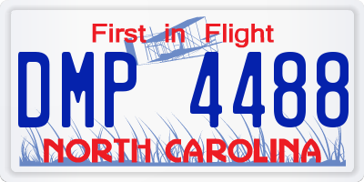 NC license plate DMP4488