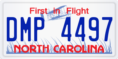NC license plate DMP4497