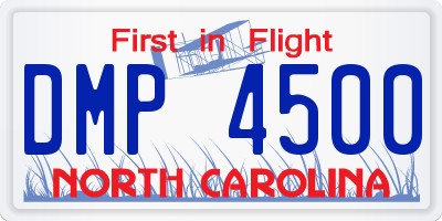 NC license plate DMP4500