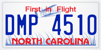 NC license plate DMP4510