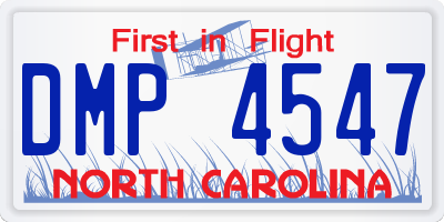 NC license plate DMP4547