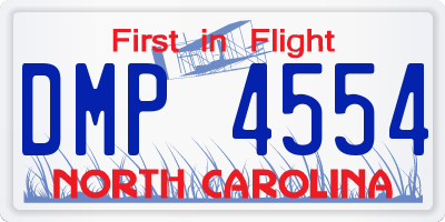 NC license plate DMP4554