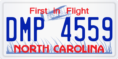NC license plate DMP4559