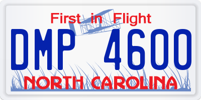 NC license plate DMP4600