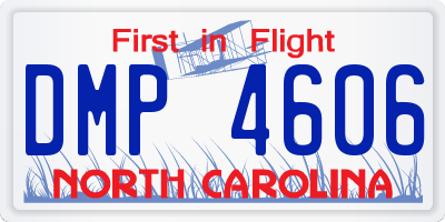 NC license plate DMP4606