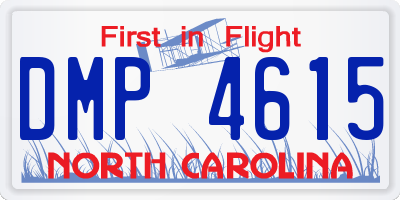 NC license plate DMP4615