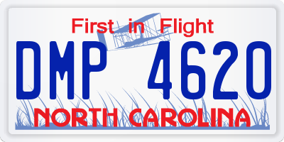 NC license plate DMP4620