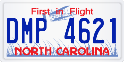 NC license plate DMP4621