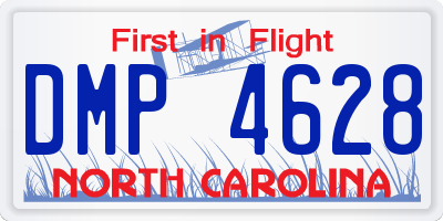 NC license plate DMP4628