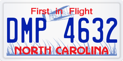 NC license plate DMP4632