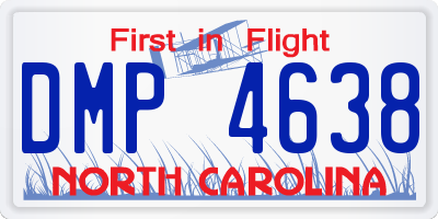 NC license plate DMP4638