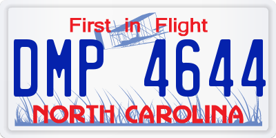 NC license plate DMP4644