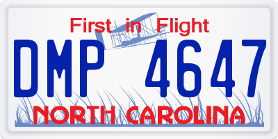 NC license plate DMP4647