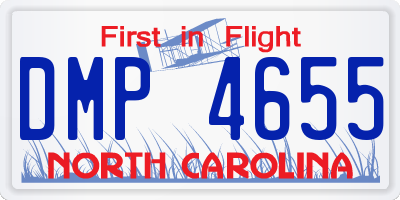 NC license plate DMP4655