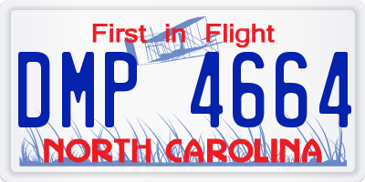 NC license plate DMP4664