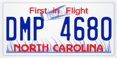 NC license plate DMP4680