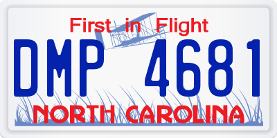NC license plate DMP4681