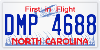 NC license plate DMP4688