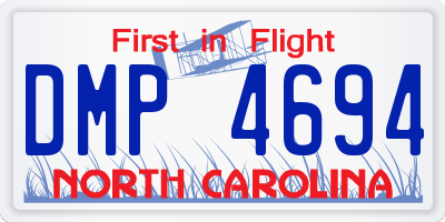 NC license plate DMP4694