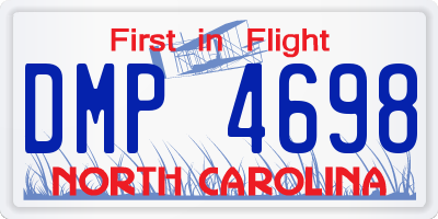 NC license plate DMP4698